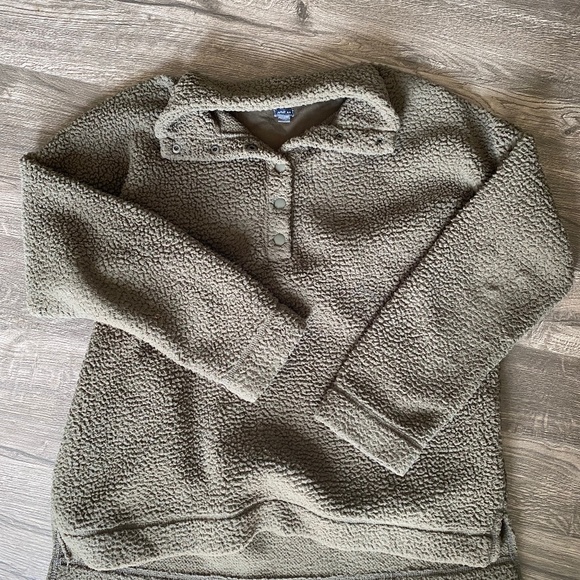 Aerie Cloud Oversized Sherpa—Size Medium, Green, Women’s - Picture 2 of 4